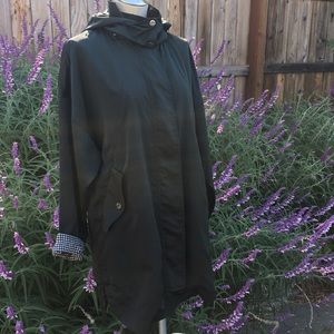 Zara Dark Green Jacket, Hooded, Gingham Cuffs